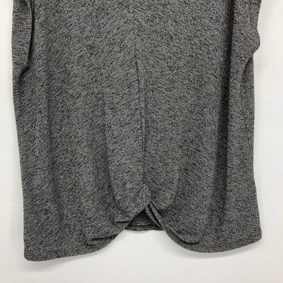 Reitman's Grey & White Marled cap Sleeve draped knit front top Plus size 2x - Picture 5 of 16